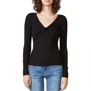 Bailey‎ 44 Petula Twist-Front Rib-Knit Top